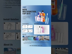 32 সেমি প্রশস্ত স্ব-আঠালো টুথব্রাশ কাপ ধারক WGO টুথব্রাশ ধারক প্রাচীর স্তন্যপান