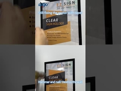 A4 210mm X 297mm ওয়াল মাউন্ট করা সাইন হোল্ডার ODM ক্লিয়ার প্লাস্টিক উপাদান