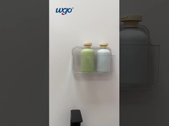 ৪-৫ কেজি পেটেন্টযুক্ত আঠালো কাপ শাওয়ার ক্যাডি ১৮০ মিমি পরিষ্কার বাথরুম দেয়াল মাউন্ট করা তাক