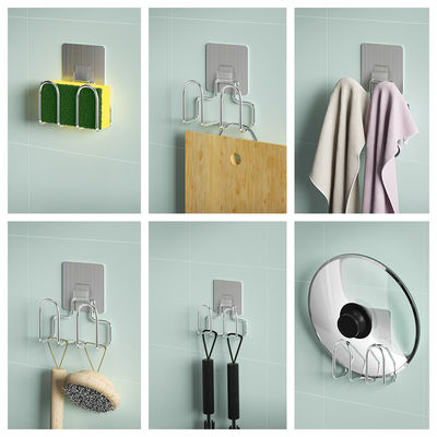 ক্ষতিমুক্ত স্ব আঠালো মাউন্ট করা স্পঞ্জ ব্রাশ হোল্ডার পিল এবং স্টিক