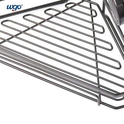 মরিচা মুক্ত ধোয়া যায় ঝুলন্ত কর্নার ঝরনা শেল্ফ সাকশন স্টেইনলেস স্টীল