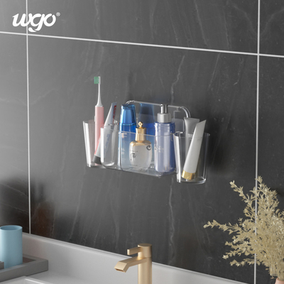 32cm প্রশস্ত স্ব আঠালো টুথব্রাশ কাপ হোল্ডার WGO টুথব্রাশ হোল্ডার ওয়াল সাকশন