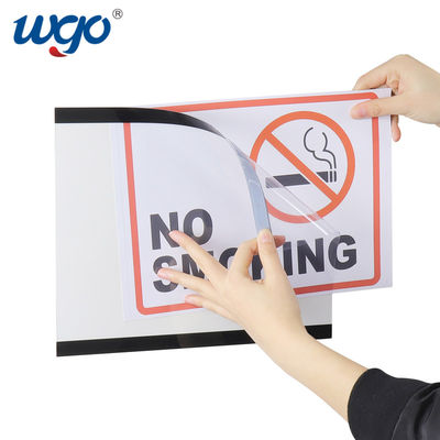 A4 210mm X 297mm ওয়াল মাউন্ট করা সাইন হোল্ডার ODM ক্লিয়ার প্লাস্টিক উপাদান