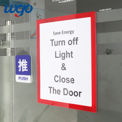 A4 8.5x11 8x10 স্টিকি ব্যাক ফটো ফ্রেম পিভিসি WGO পুনঃব্যবহারযোগ্য আঠালো টেপ সহ