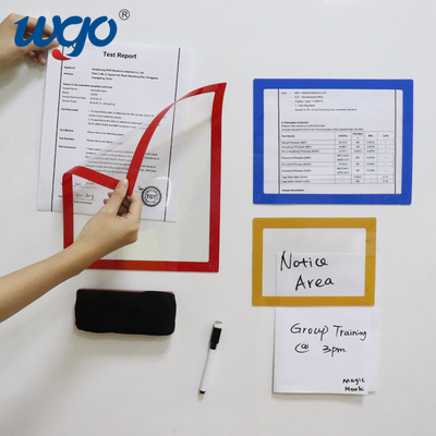 A4 8.5x11 8x10 স্টিকি ব্যাক ফটো ফ্রেম পিভিসি WGO পুনঃব্যবহারযোগ্য আঠালো টেপ সহ