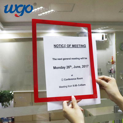 A4 8.5x11 8x10 স্টিকি ব্যাক ফটো ফ্রেম পিভিসি WGO পুনঃব্যবহারযোগ্য আঠালো টেপ সহ